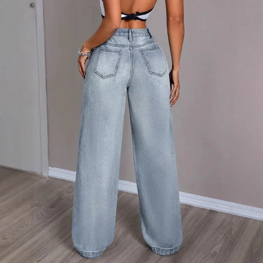 Damen Vintage Mom Jeans | Weites Bein