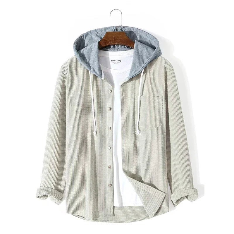 Herren Kapuze Cord Jacke | Lässig
