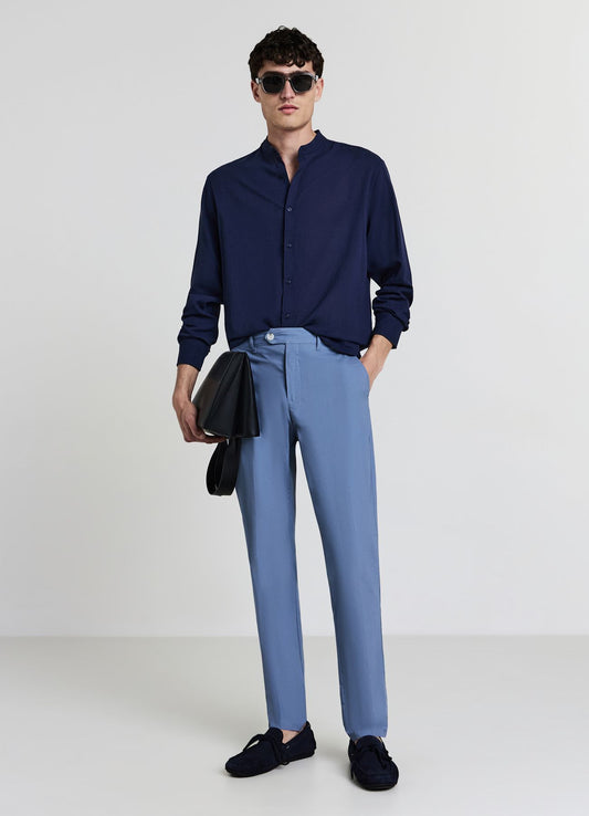 Chino-Hose aus Baumwolle Fernblau