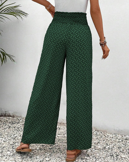 Sommerhose Mit Hoher Taille Für Damen | Geometrischer Druck
