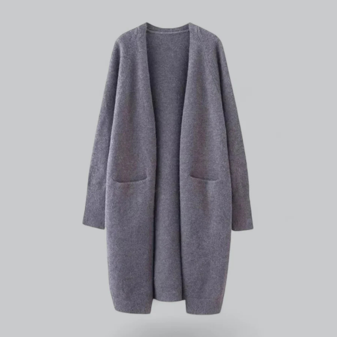 Damen Offene Front Lässige Strickjacke | Lang