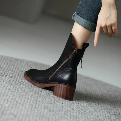 Damenstiefel Mit Reißverschluss In Knöchellänge | Stilvoll
