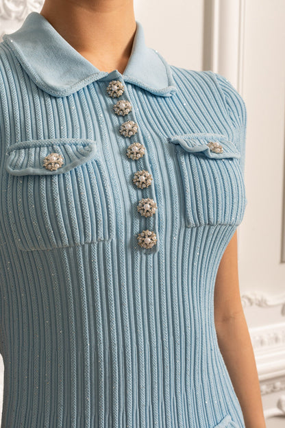 Kurzes Ärmeldiamantkleid