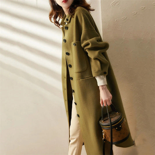 Stilvoller Langer Trenchcoat für Damen | Winter