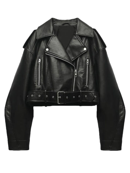 Klassische Damen Bikerjacke | Lässig