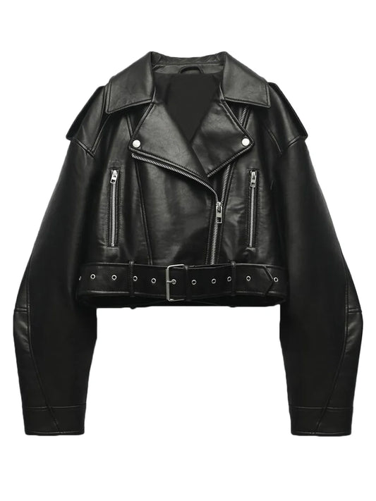 Klassische Damen Bikerjacke | Lässig