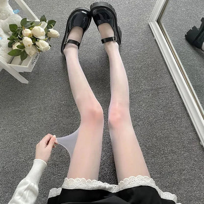 Oberschenkelhohe-Strumpfhose für Damen | Mit Gemustertem Design