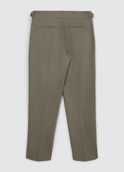 Einfarbige Hose mit Schnalle Helles Military-Grün