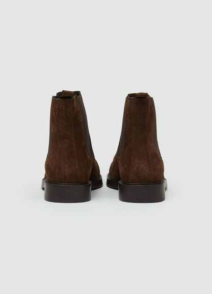 Wildleder-Stiefelette Braun