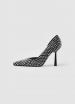 Besetzte Pumps Ultrablack