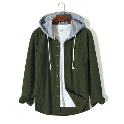 Herren Kapuze Cord Jacke | Lässig