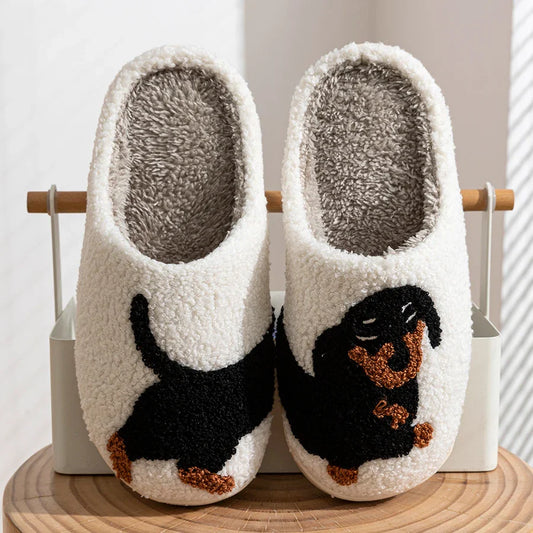 Unisex Hausschuhe mit Hundemotiv | Warme