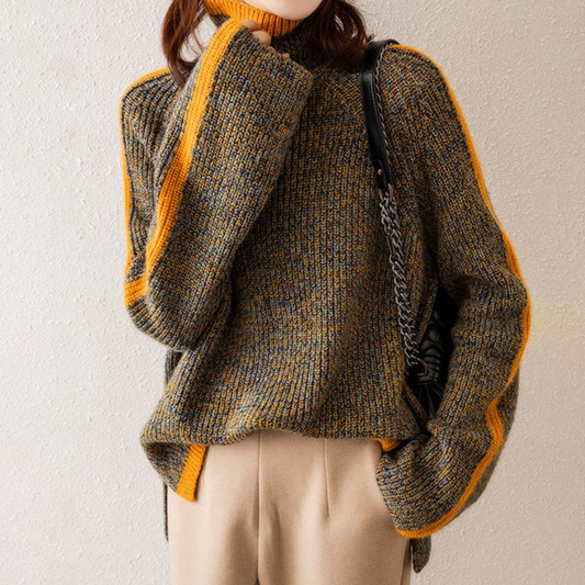 Amoura | Damen Strickt Winter Pullover | Übergroß
